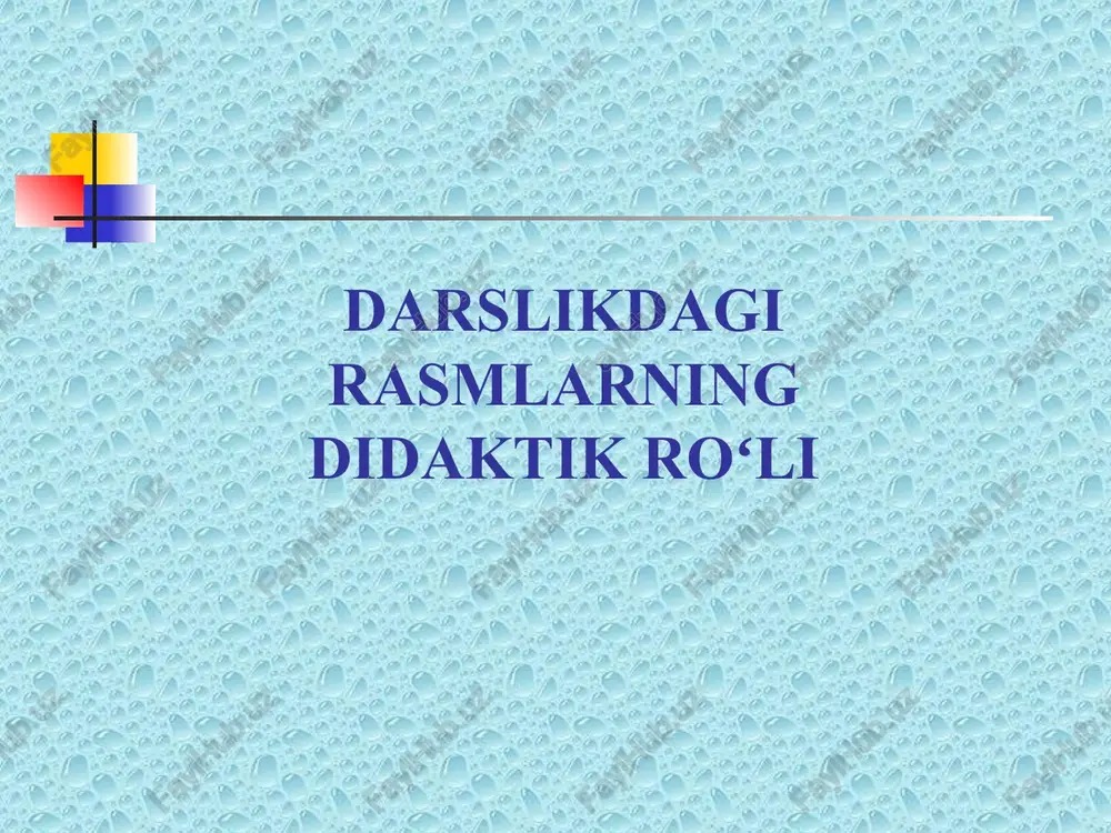 darslikdagi rasmlarning didaktikroʻli — PPTX