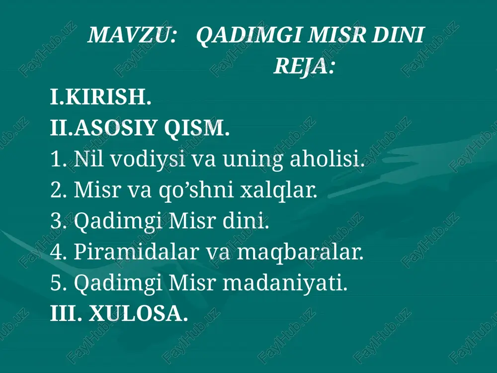 qadimgi misr dini — PPTX