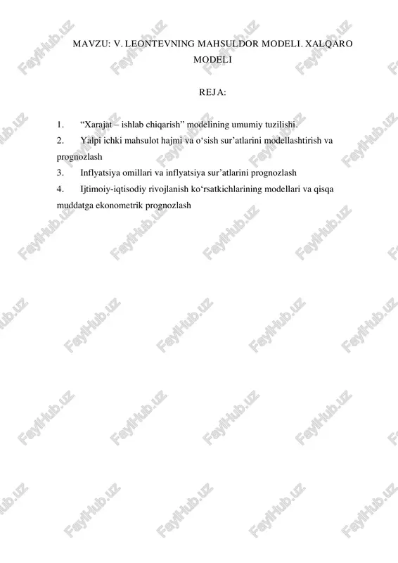 v. leontevning mahsuldor modeli — PDF