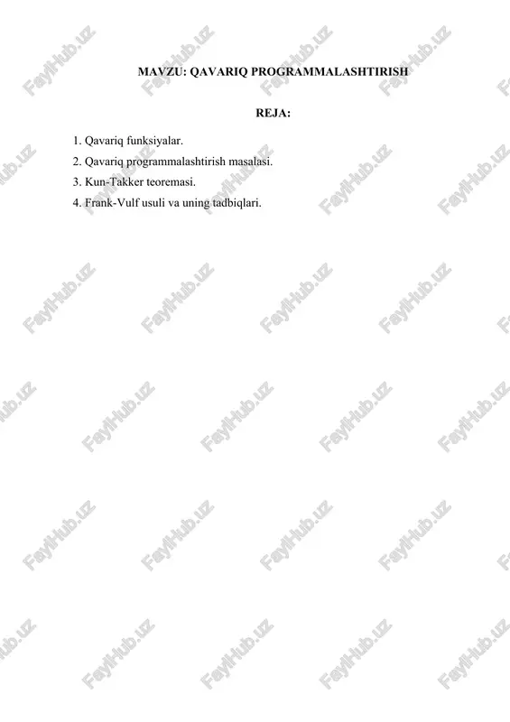 qavariq programmalashtirish — DOCX