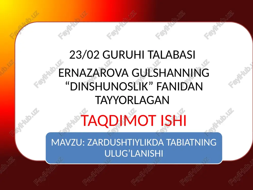 zardusht sepitoma — PPTX