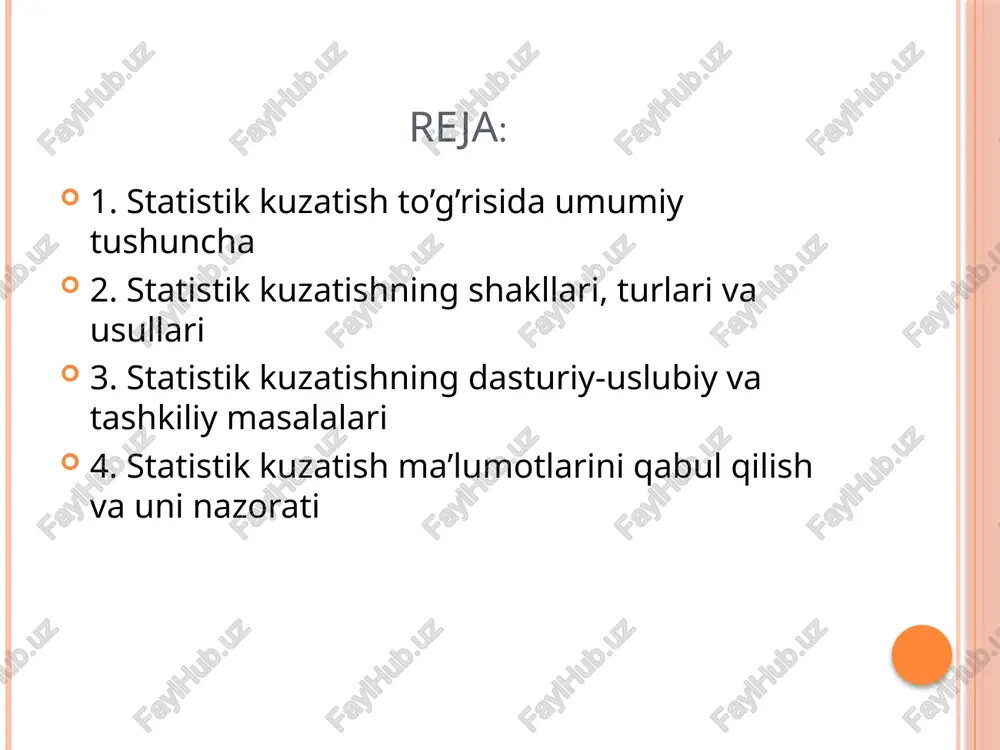 statistika kuzatish — PPTX