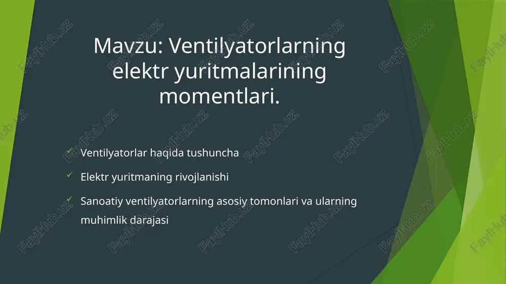 ventilyatorlar — PPTX