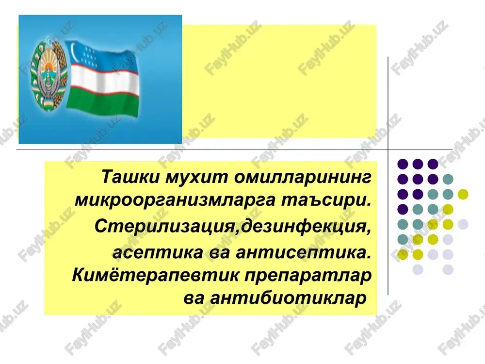 tashkimuxitomillariningmikroorganizmlargata'siri — PPTX