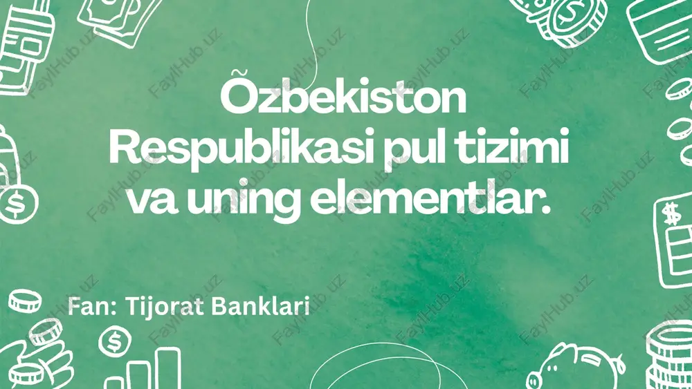 pul tizimi — PPTX