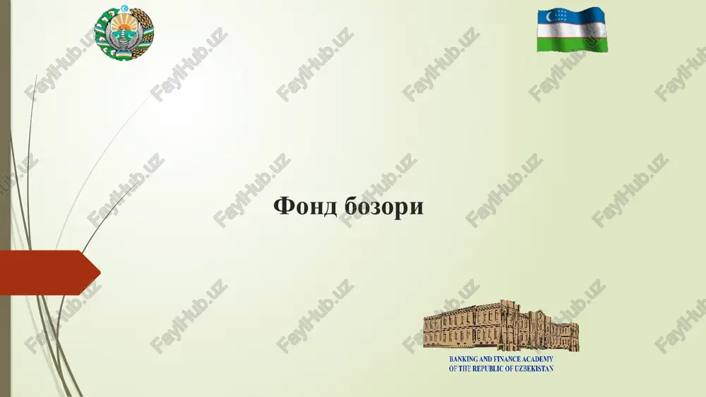 qimmatli qog’ozlar bozori — PPTX
