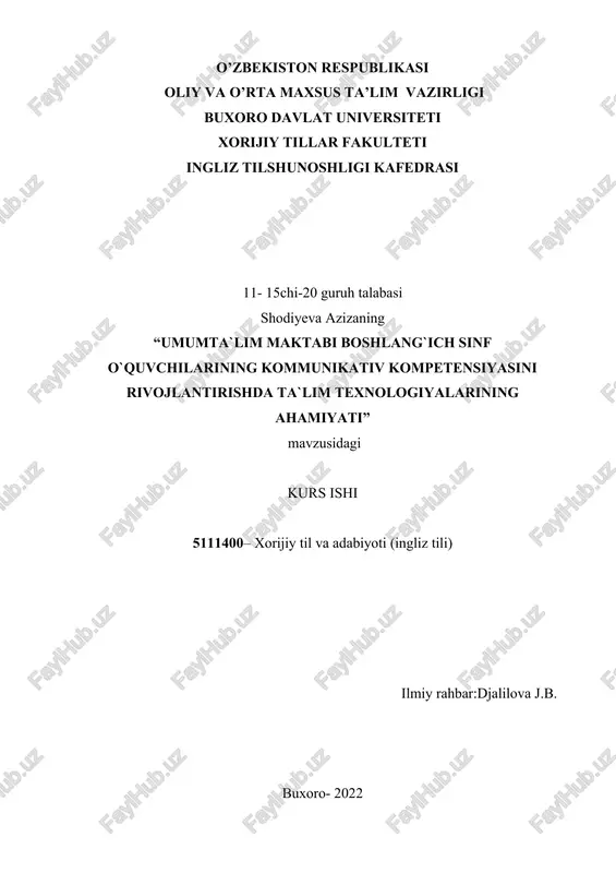 kurs ishi — DOCX