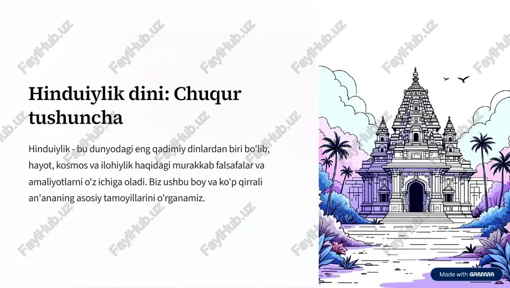 hinduiylik dini: chuqur tushuncha — PDF