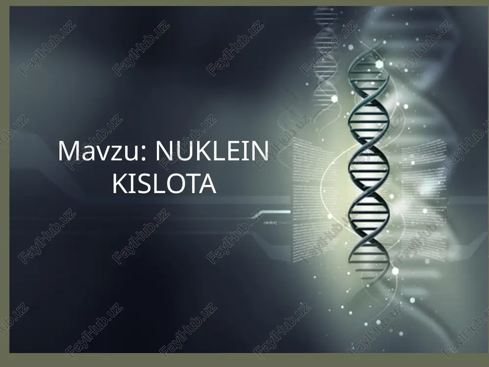 nuklein kislota — PPTX