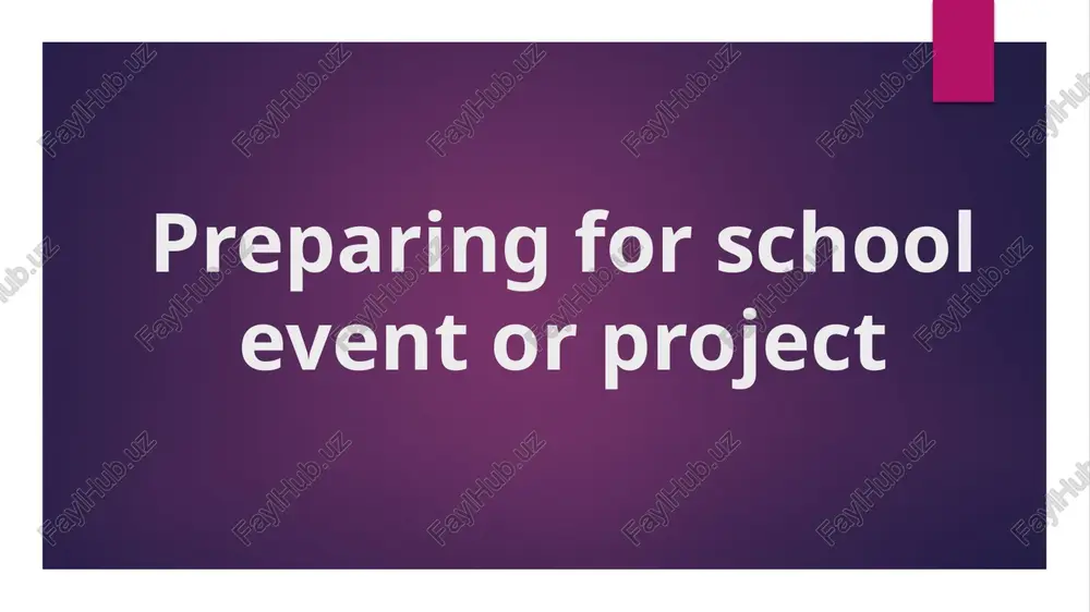 preparing for school event or project — PPTX