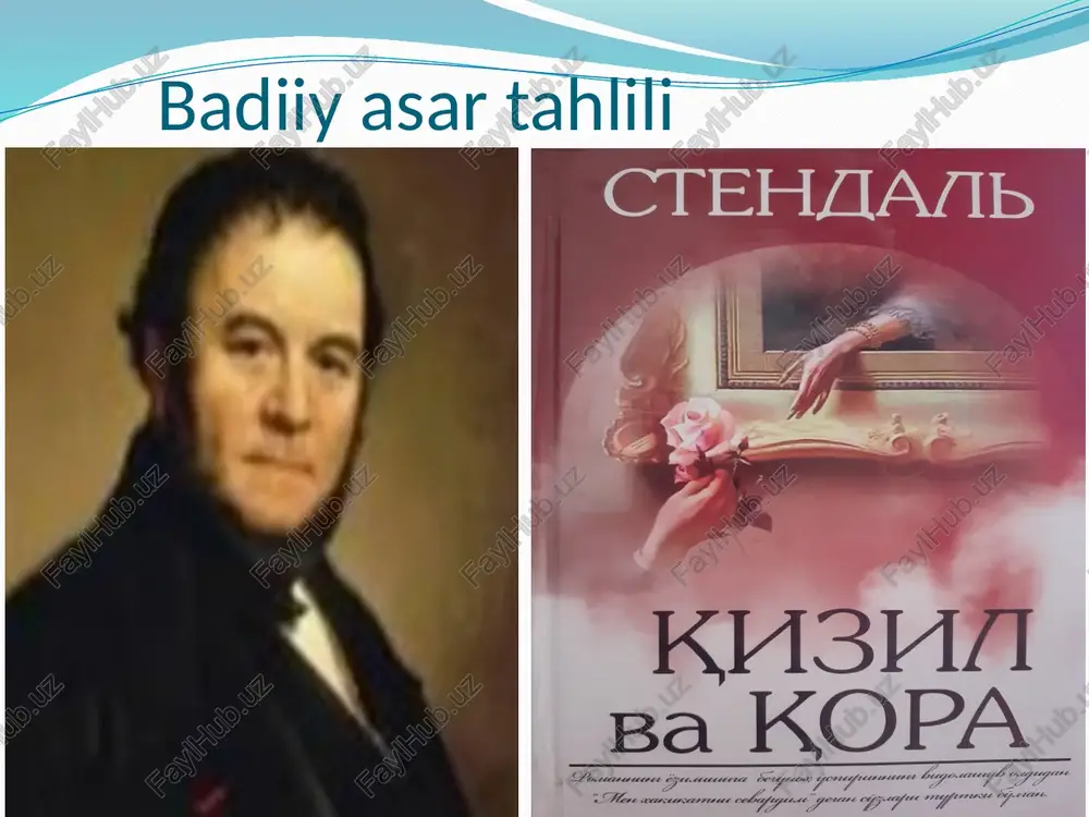 "qizil va qora" asari tahlili — PPTX