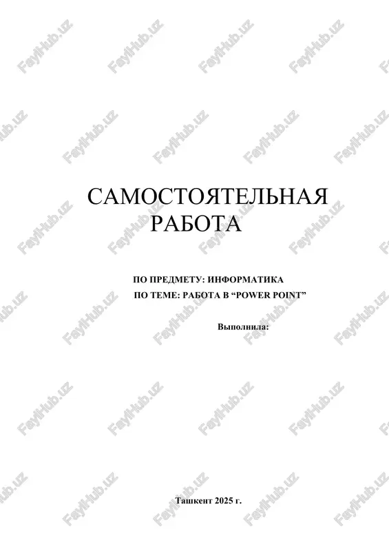 samostoyatelnaya rabota po informatike — DOCX