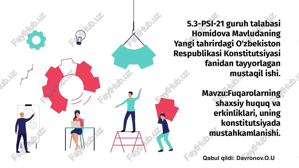 o'zbekiston respublikasi konstitutsiyasi — PPTX