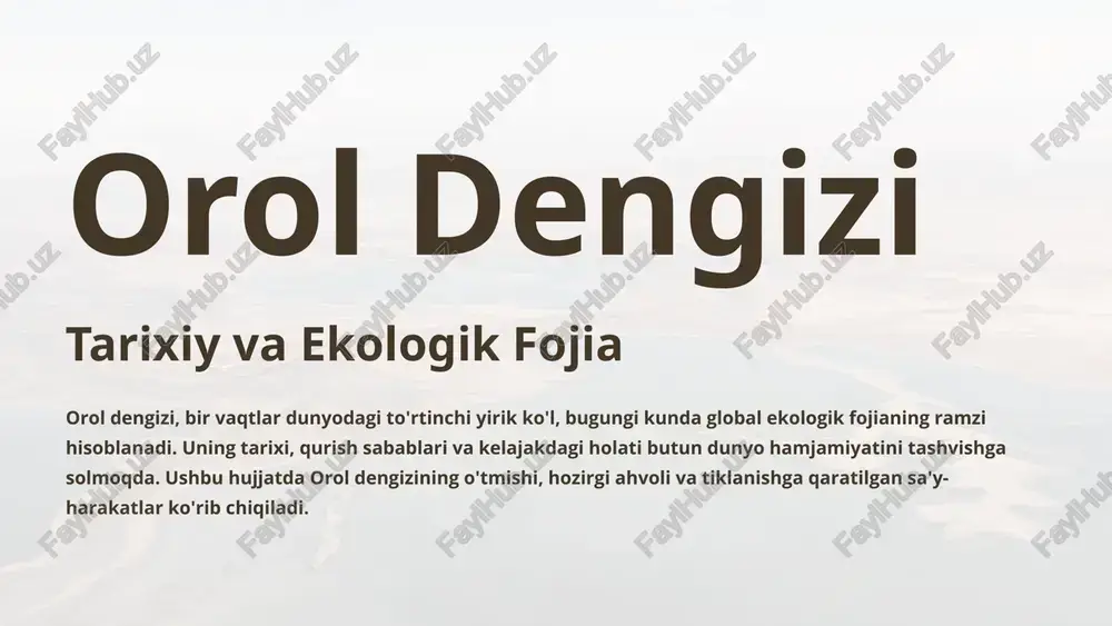 orol dengizi — PPTX