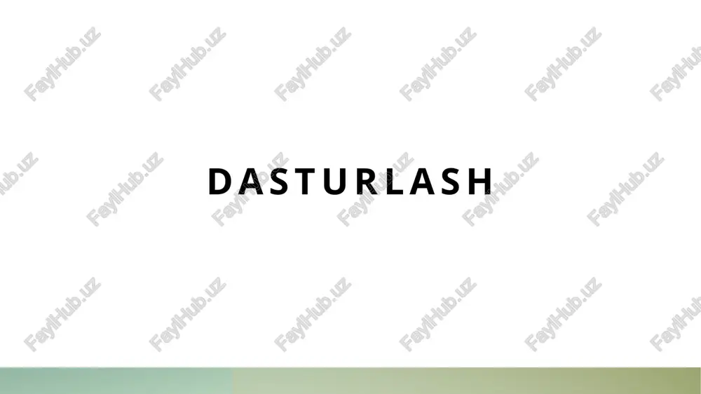 dasturlash — PPTX
