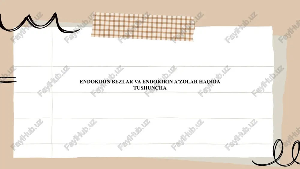 endokirin bezlar va endokirin a’zolar haqida tushuncha — PPTX