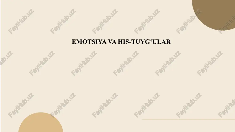 emotsiya va his-tuygular — PPTX
