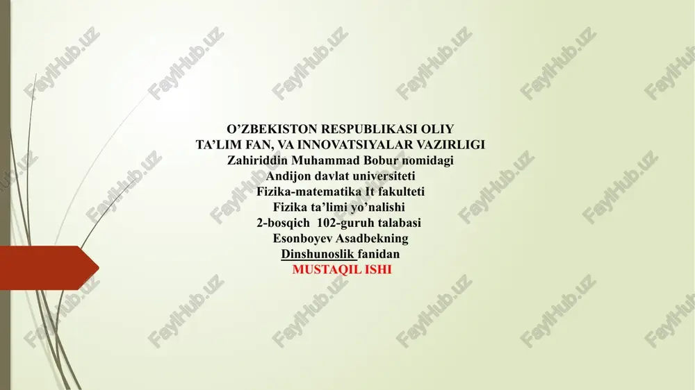 islom dini tarixi va mohiyati — PPTX