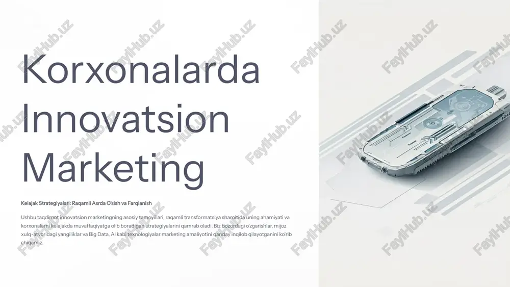 innovatsion marketing — PPTX
