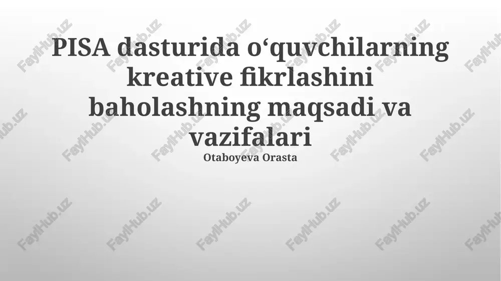 pisa dasturi — PPTX