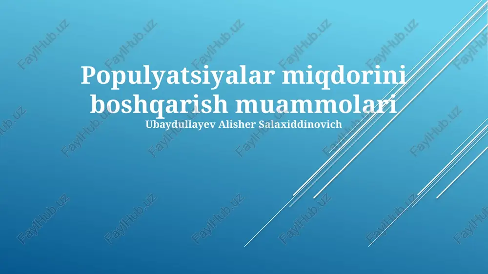 aholining o'sisi — PPTX