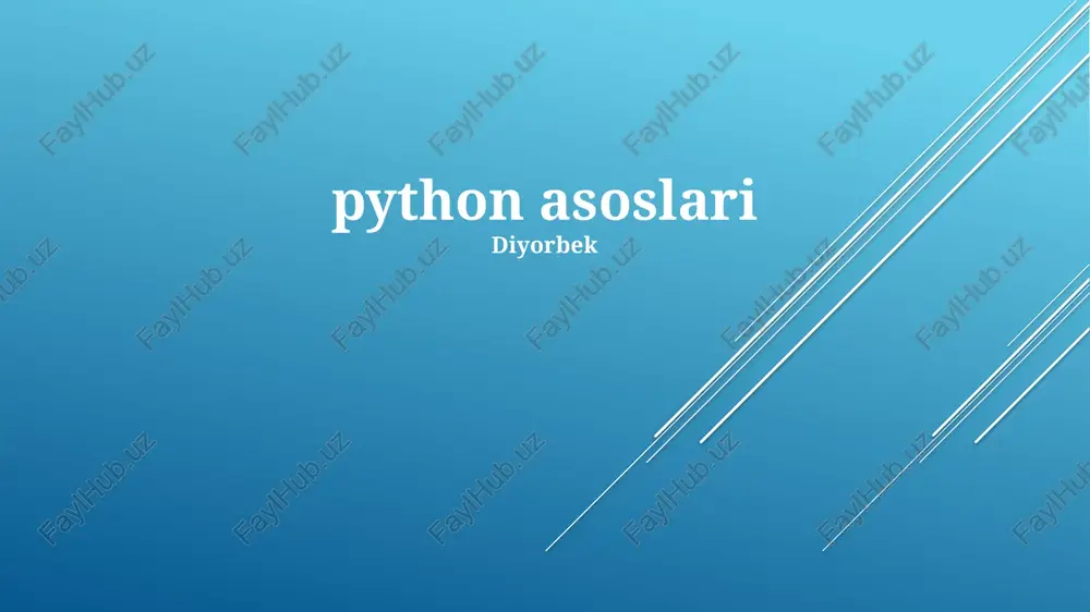 python asoslari — PPTX
