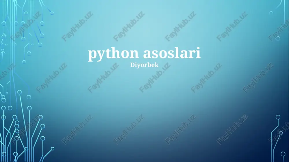 python asoslari — PPTX