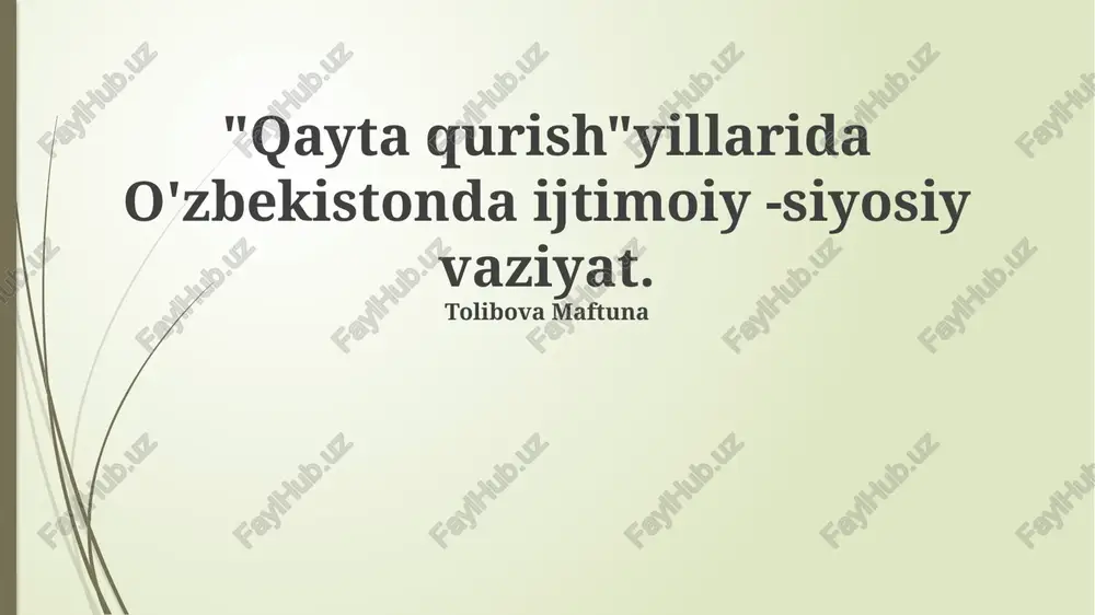 milliy uyg'onish jarayoni — PPTX