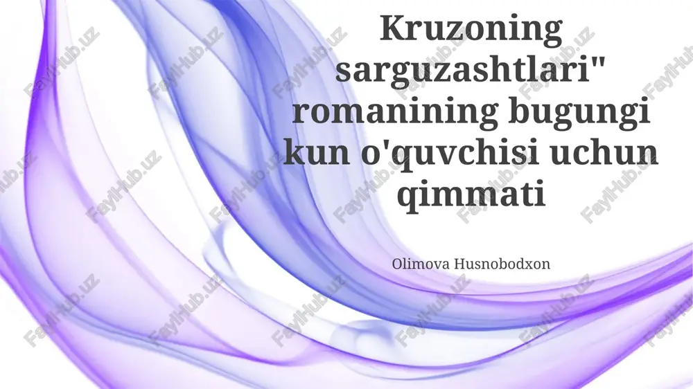 robinson kruzo sarguzashtlari — PPTX