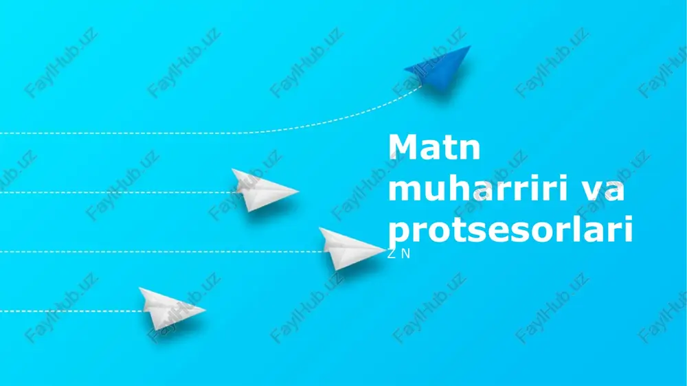 matn protsessori va muharriri — PPTX