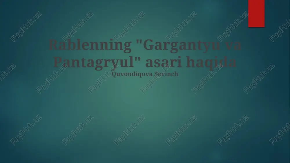 "gargantua va pantagruel" — PPTX