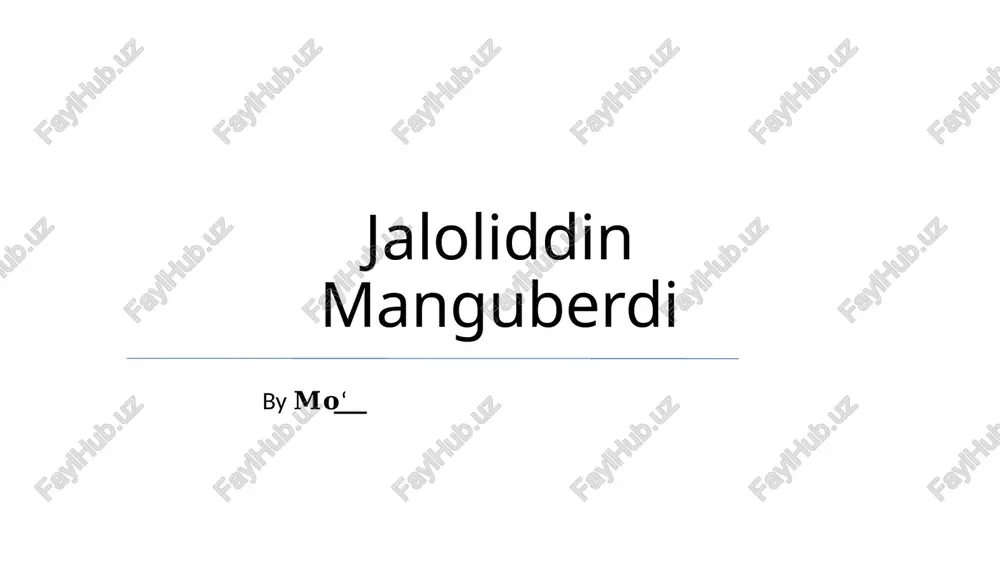 jaloliddin manguberdi — PPTX