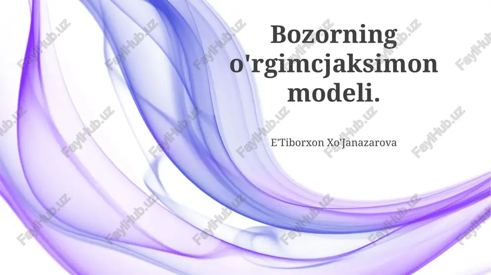 o'rgimchak to'ri modeli — PPTX