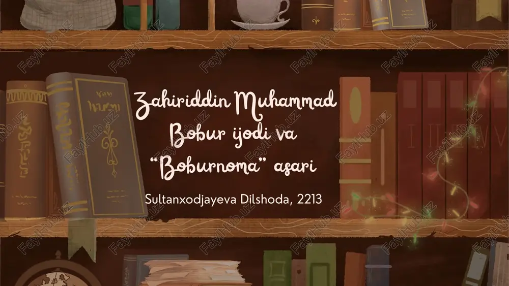 bobur hayoti va ijodi — PPTX