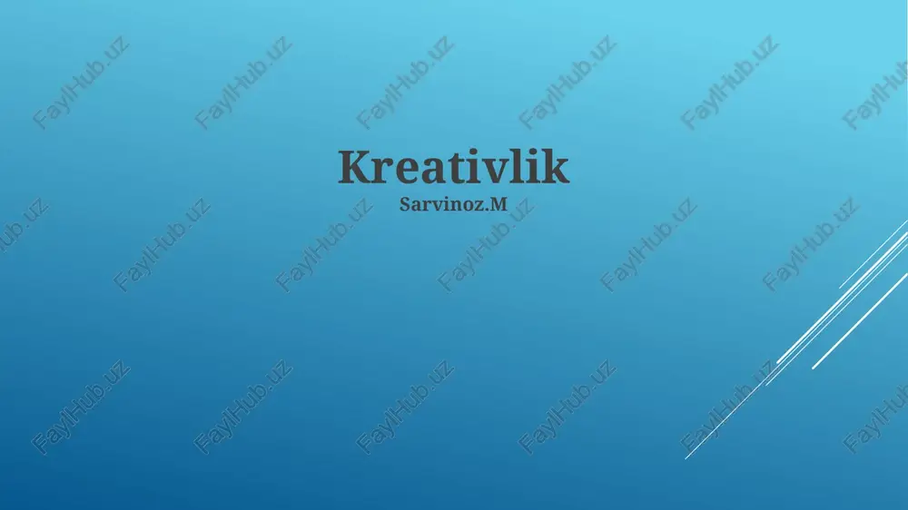 ijodkorlikning neyrofiziologiyasi — PPTX