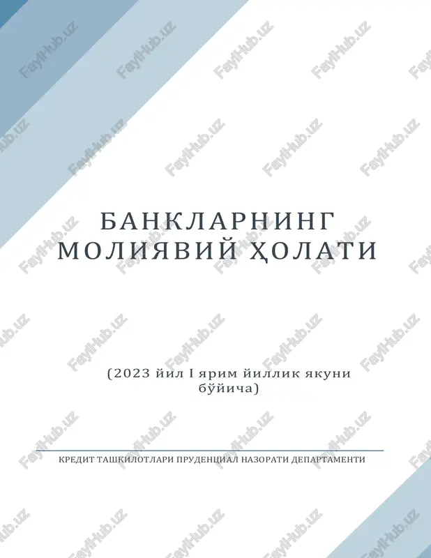 moliyaviy holati — PDF