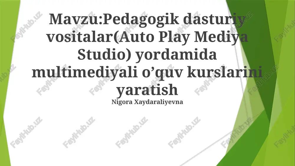 pedagogik dasturiy vositalar(auto play mediya studio) — PPTX