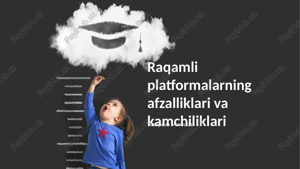 raqamli platformalarning afzalliklari va kamchiliklari — PPTX