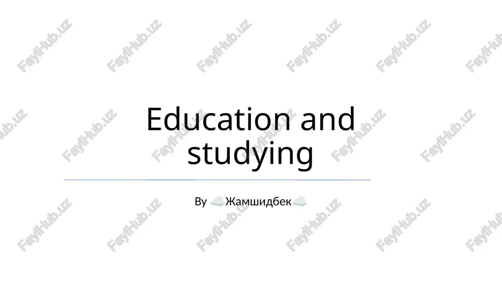 education and studying — PPTX