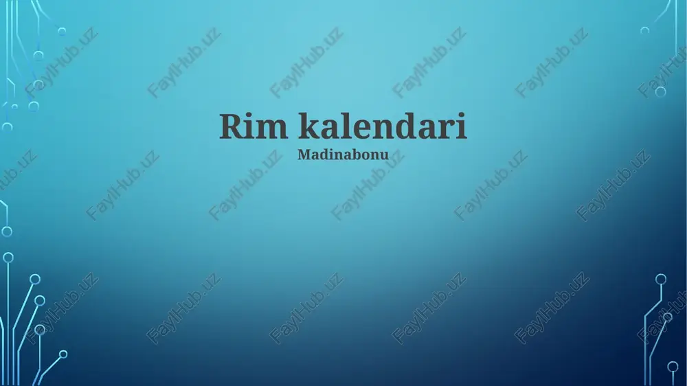 rim kalendari — PPTX