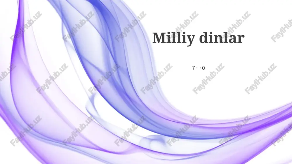 milliy dinlarning ta'siri — PPTX