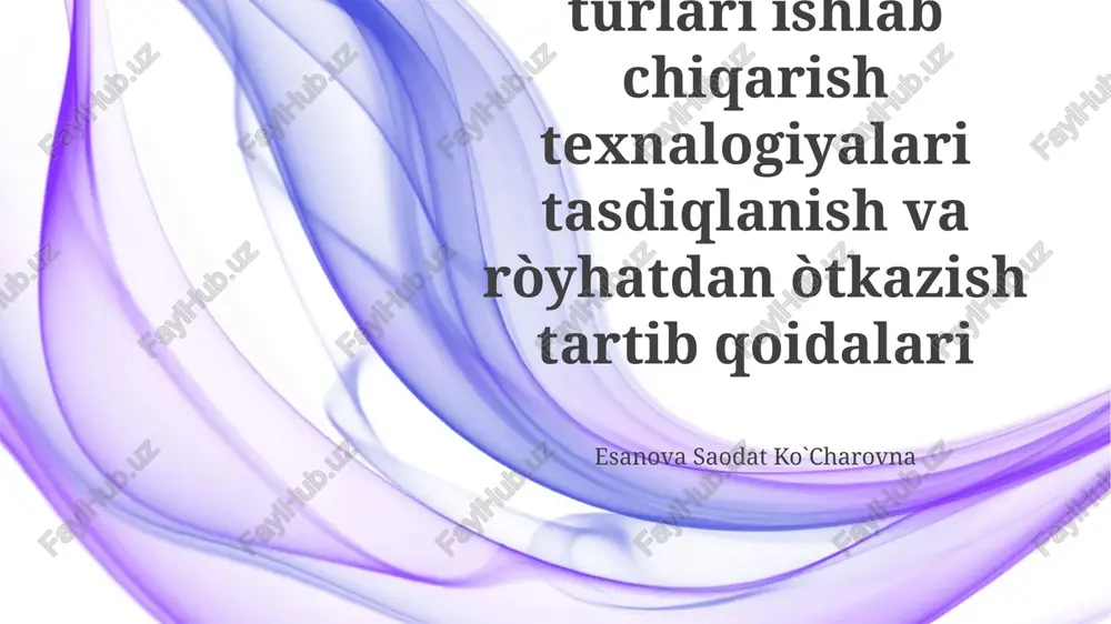 standart turlari — PPTX