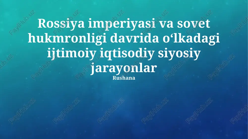 sovet davrida milliy siyosat — PPTX