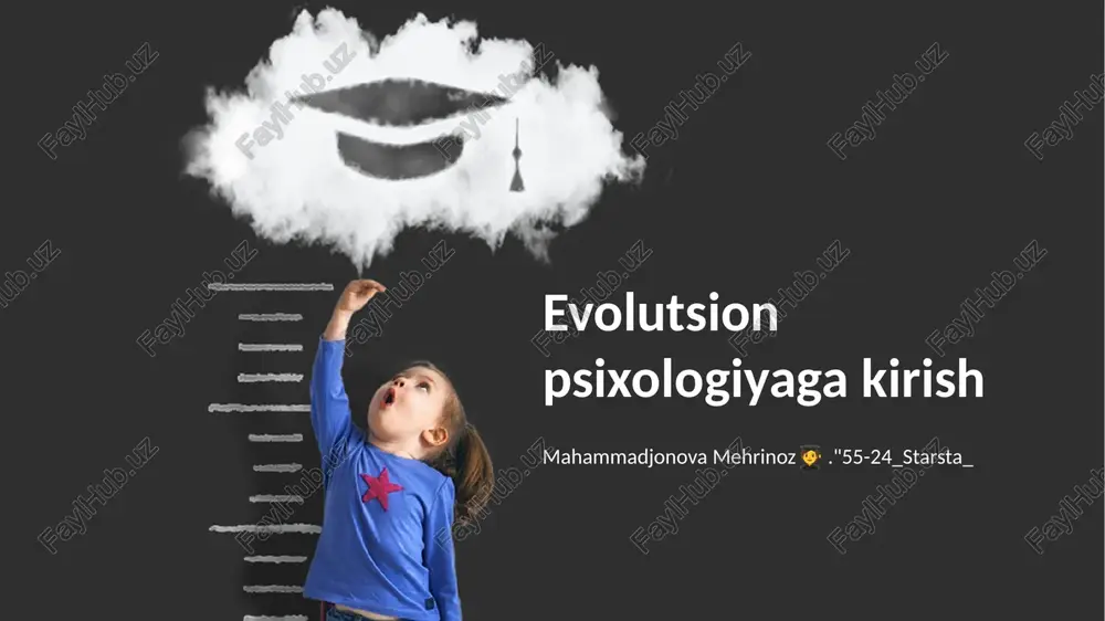 evolutsion psixologiyaga kirish — PPTX