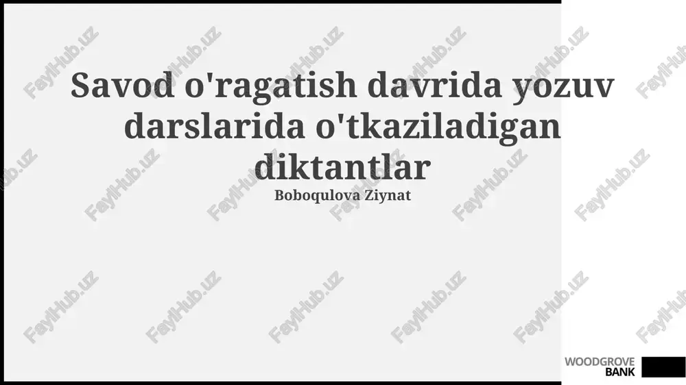 diktantlarni tahlil qilish va natijalar — PPTX