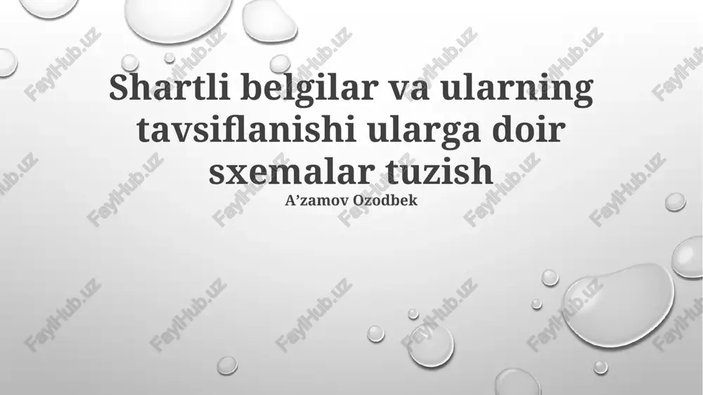 oddiy shartli ramzlar diagrammasi — PPTX