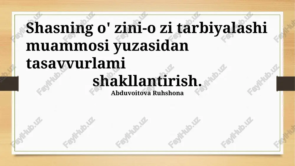 shaxsiy ta’lim muammosi — PPTX