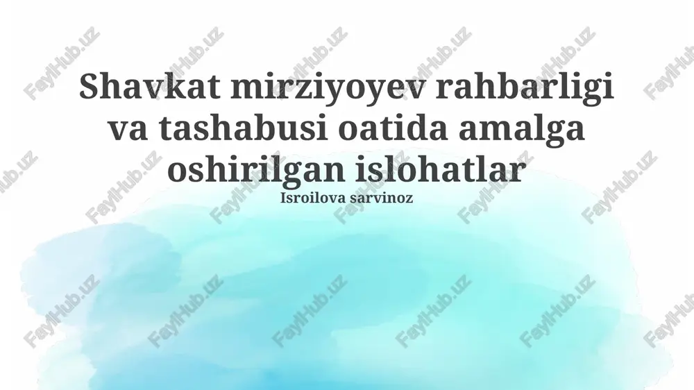 amalga oshirilgan islohatlar — PPTX