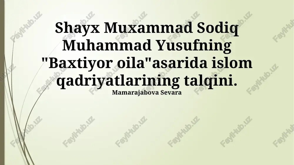 baxtiyor oila — PPTX