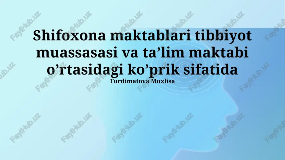 kelajakdagi shifokorlarni tayyorlash — PPTX